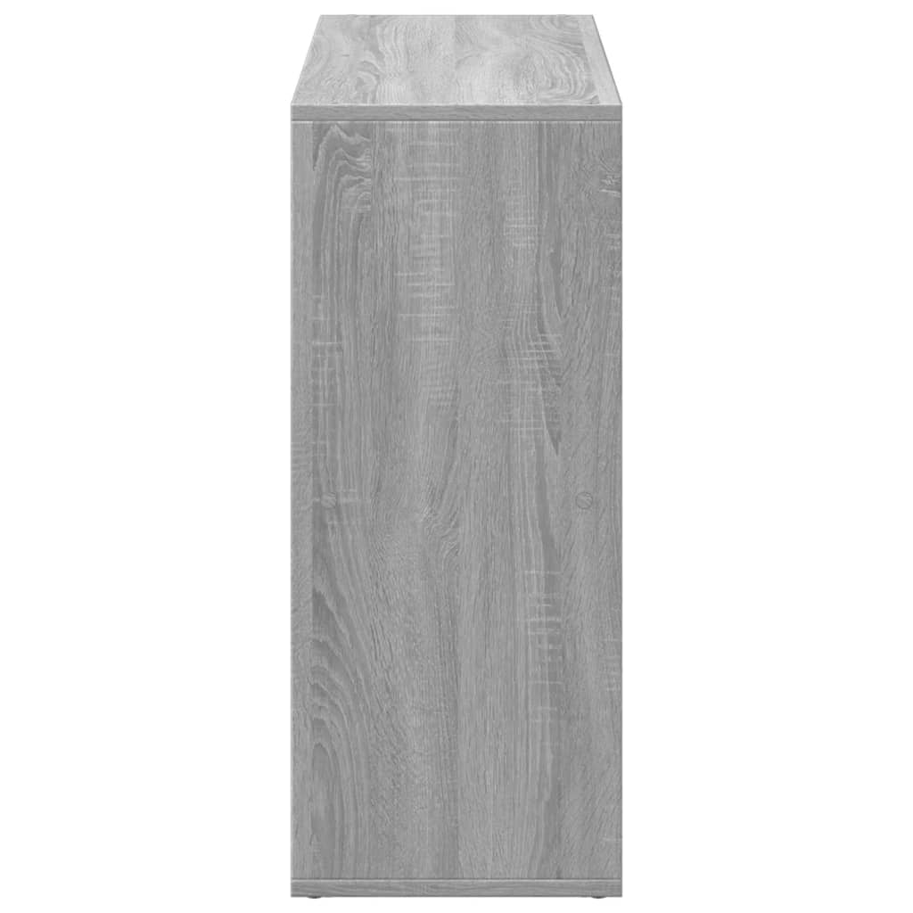 Bibliotecă/separator cameră gri sonoma 69,5x29x69,5 cm lemn
