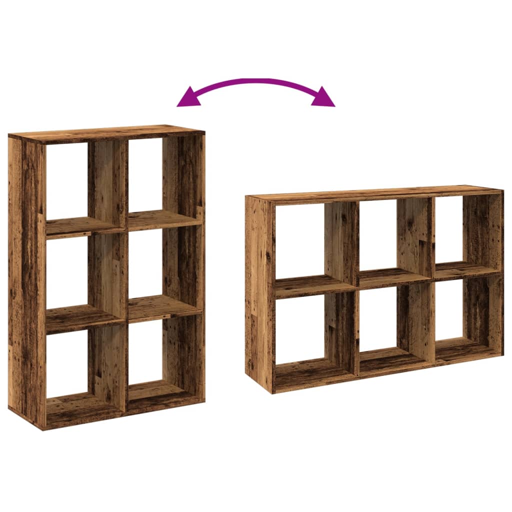 Bibliotecă/separator cameră lemn vechi 69,5x29x103,5 cm lemn