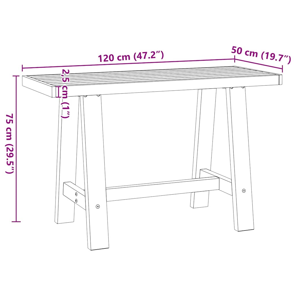 Birou NOAIN Picioare în formă A 120x50x75 cm lemn masiv de pin