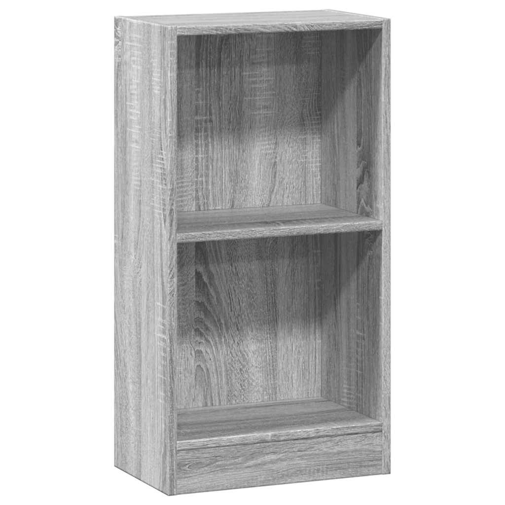Bibliotecă, gri sonoma, 40x24x76 cm, lemn prelucrat