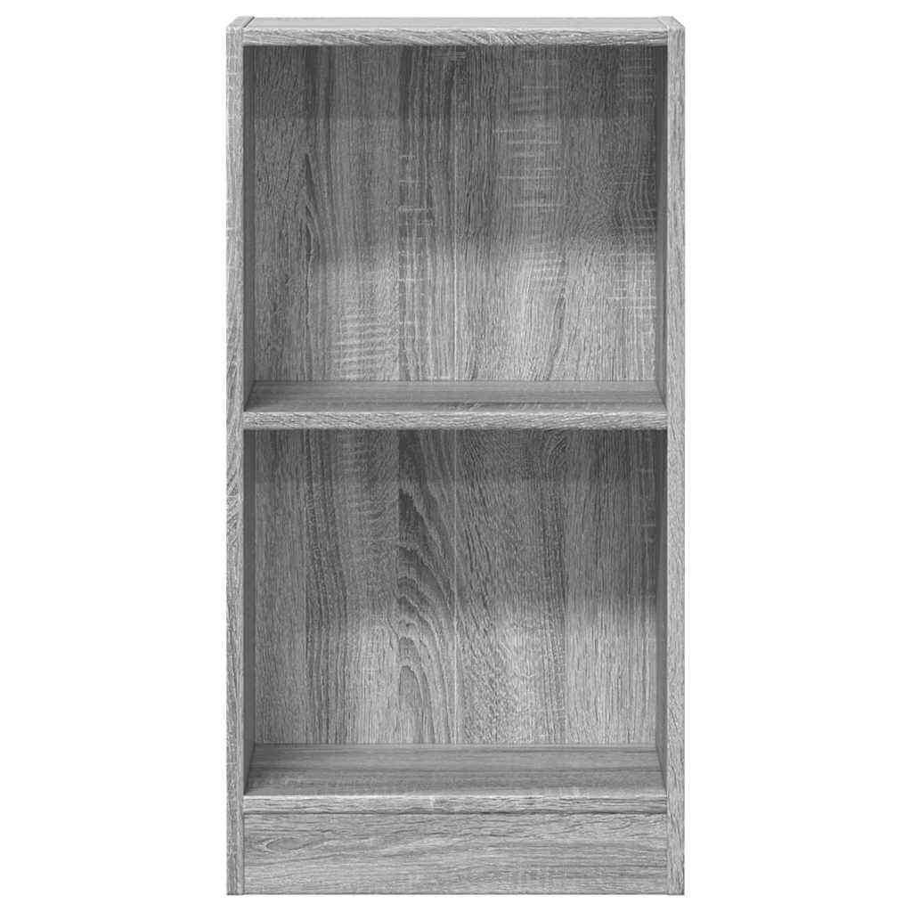 Bibliotecă, gri sonoma, 40x24x76 cm, lemn prelucrat