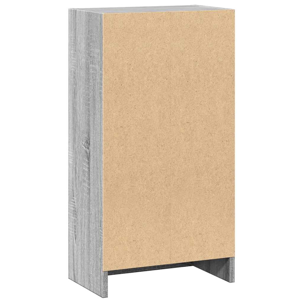 Bibliotecă, gri sonoma, 40x24x76 cm, lemn prelucrat