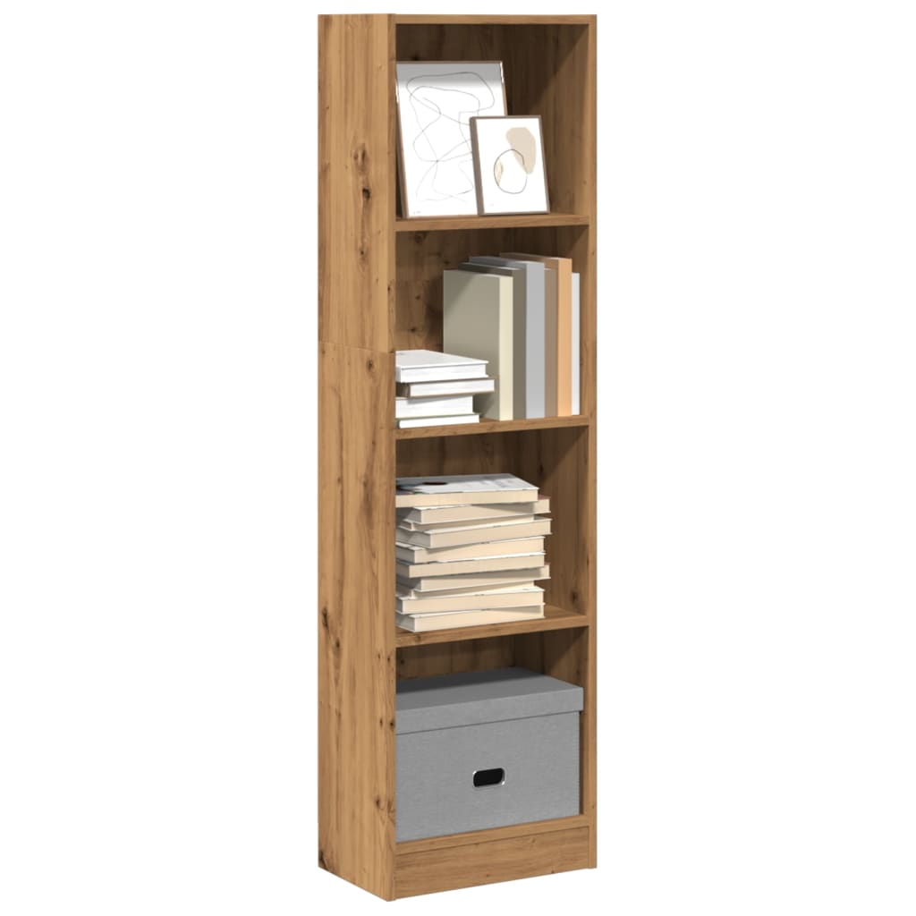 Bibliotecă, stejar artizanal, 40x24x143 cm, lemn prelucrat