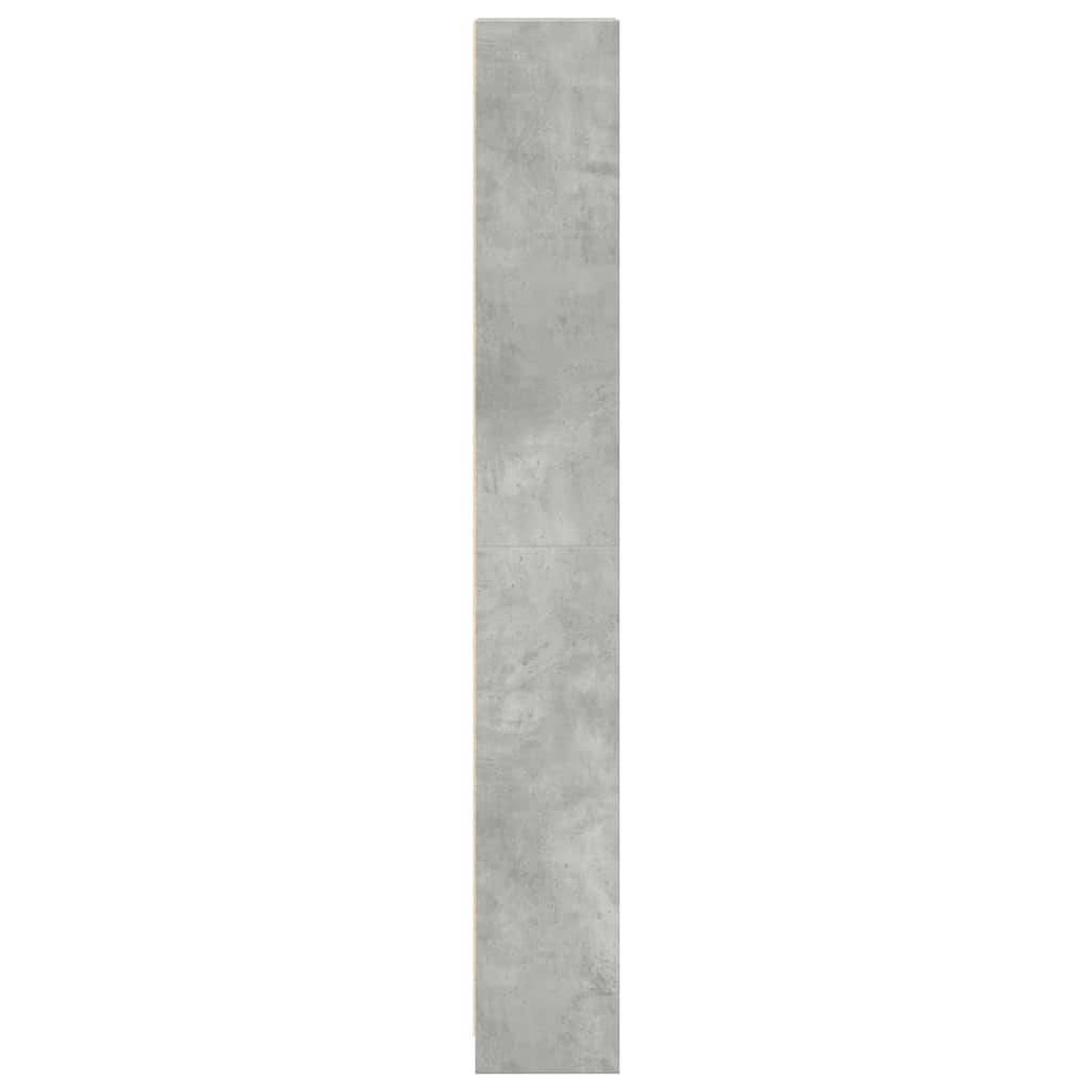 Bibliotecă, gri beton, 40x24x176 cm, lemn compozit