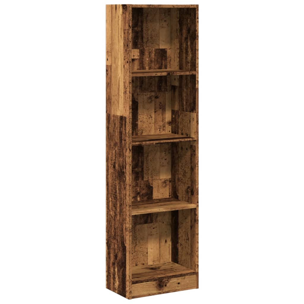 Bibliotecă, lemn vechi, 40x24x176 cm, lemn prelucrat