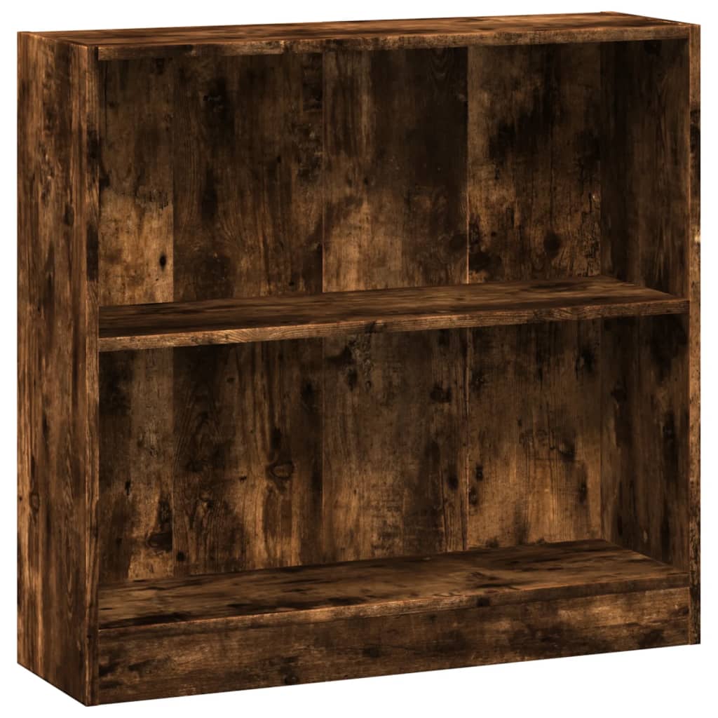 Bibliotecă, stejar fumuriu, 80x24x76 cm, lemn prelucrat