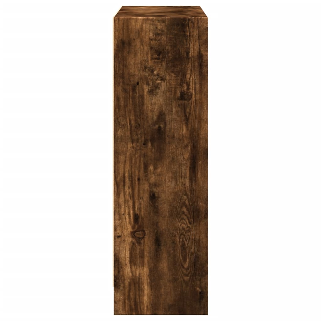 Bibliotecă, stejar fumuriu, 80x24x76 cm, lemn prelucrat