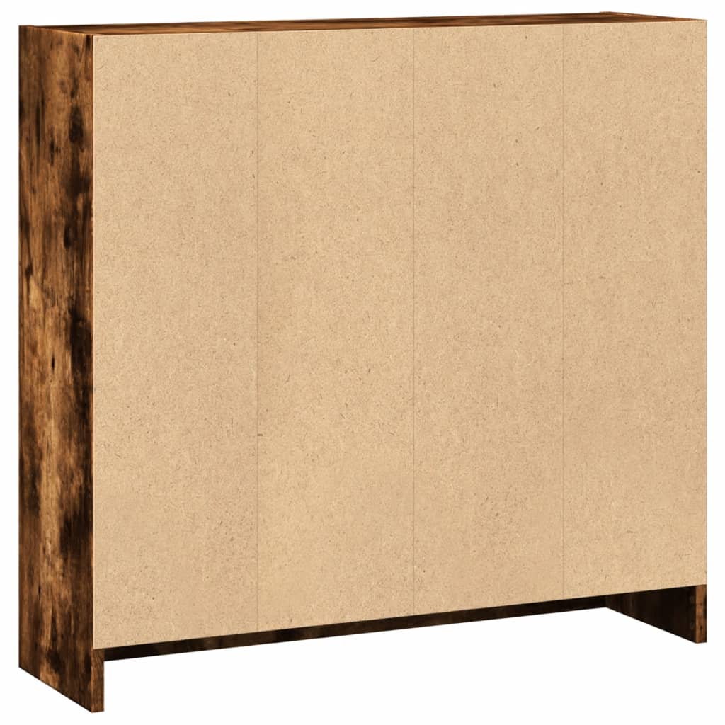 Bibliotecă, stejar fumuriu, 80x24x76 cm, lemn prelucrat