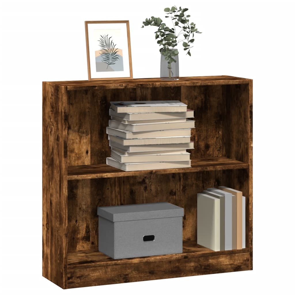 Bibliotecă, stejar fumuriu, 80x24x76 cm, lemn prelucrat