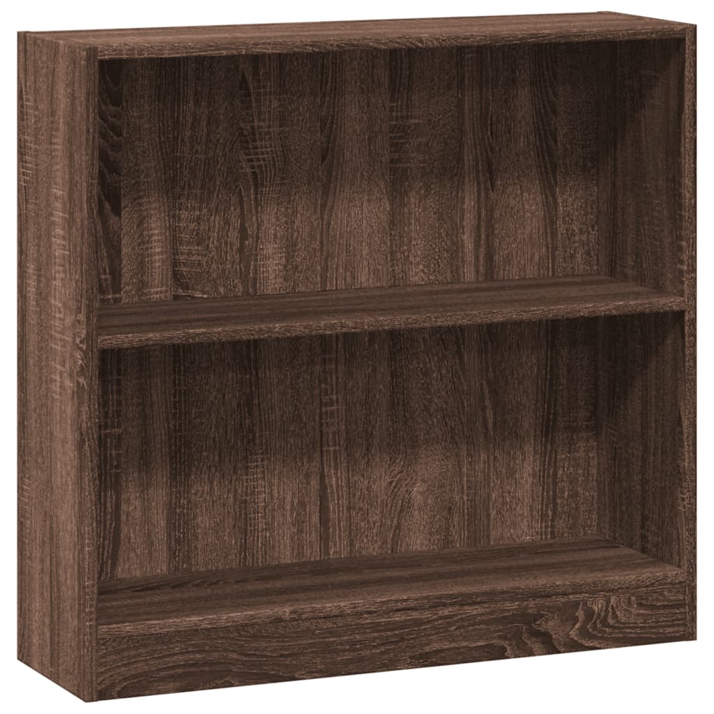 Bibliotecă, stejar maro, 80x24x76 cm, lemn prelucrat
