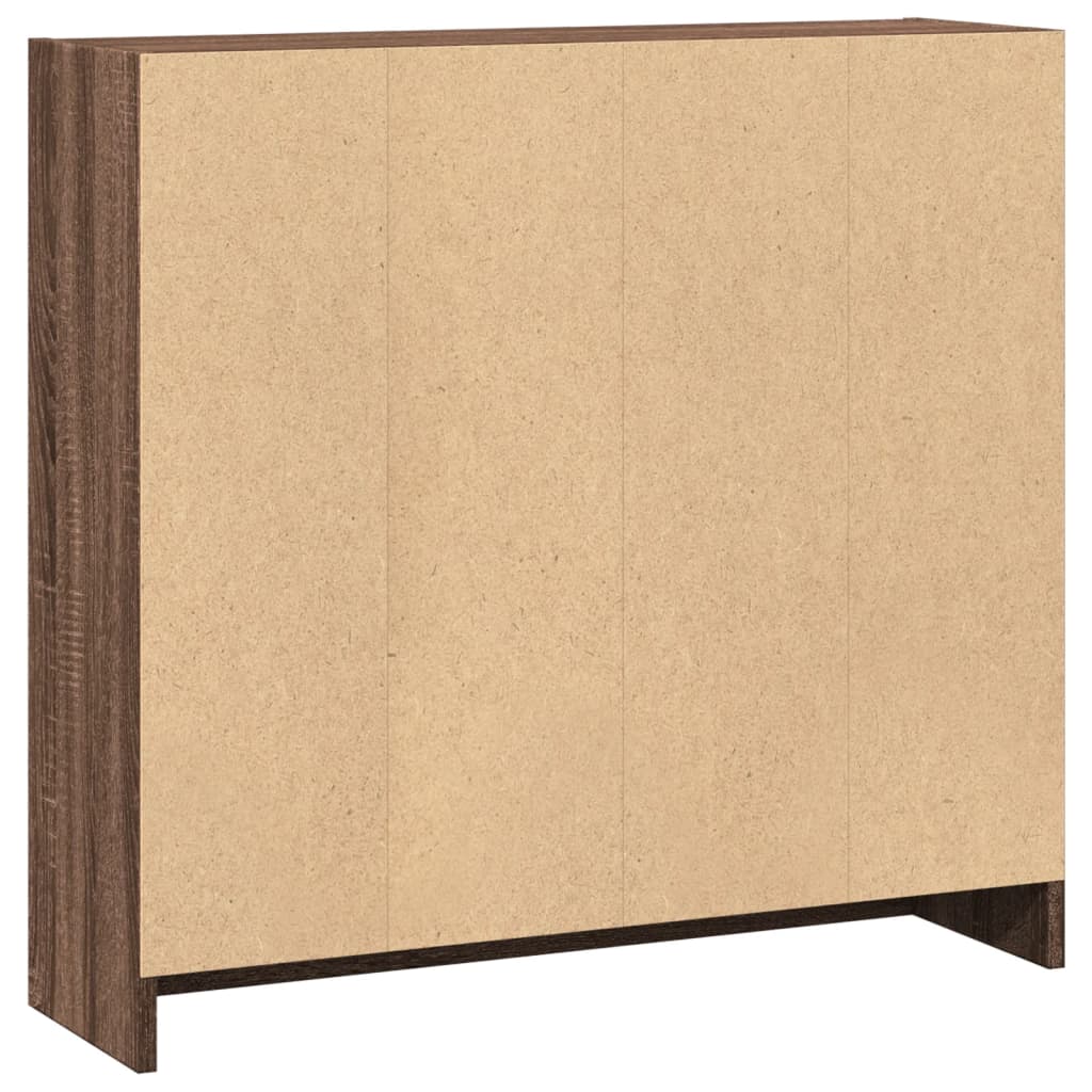 Bibliotecă, stejar maro, 80x24x76 cm, lemn prelucrat