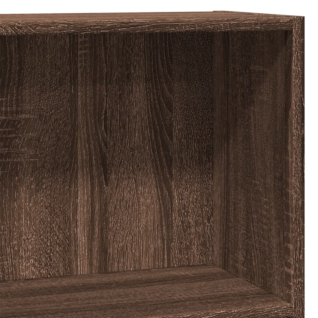 Bibliotecă, stejar maro, 80x24x76 cm, lemn prelucrat
