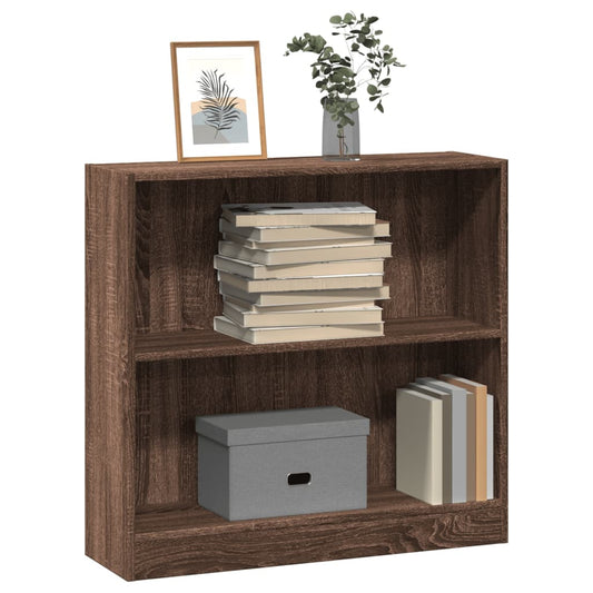 Bibliotecă, stejar maro, 80x24x76 cm, lemn prelucrat