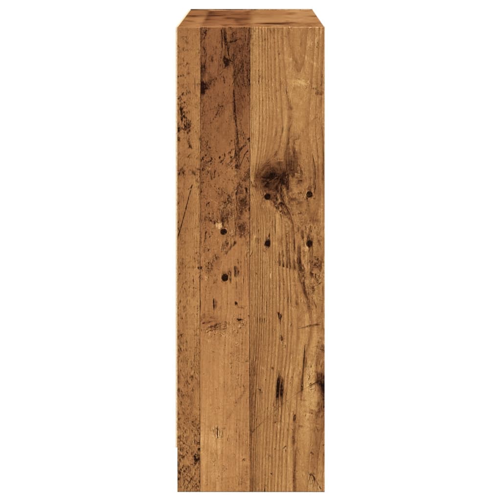 Bibliotecă, lemn vechi, 80x24x76 cm, lemn prelucrat