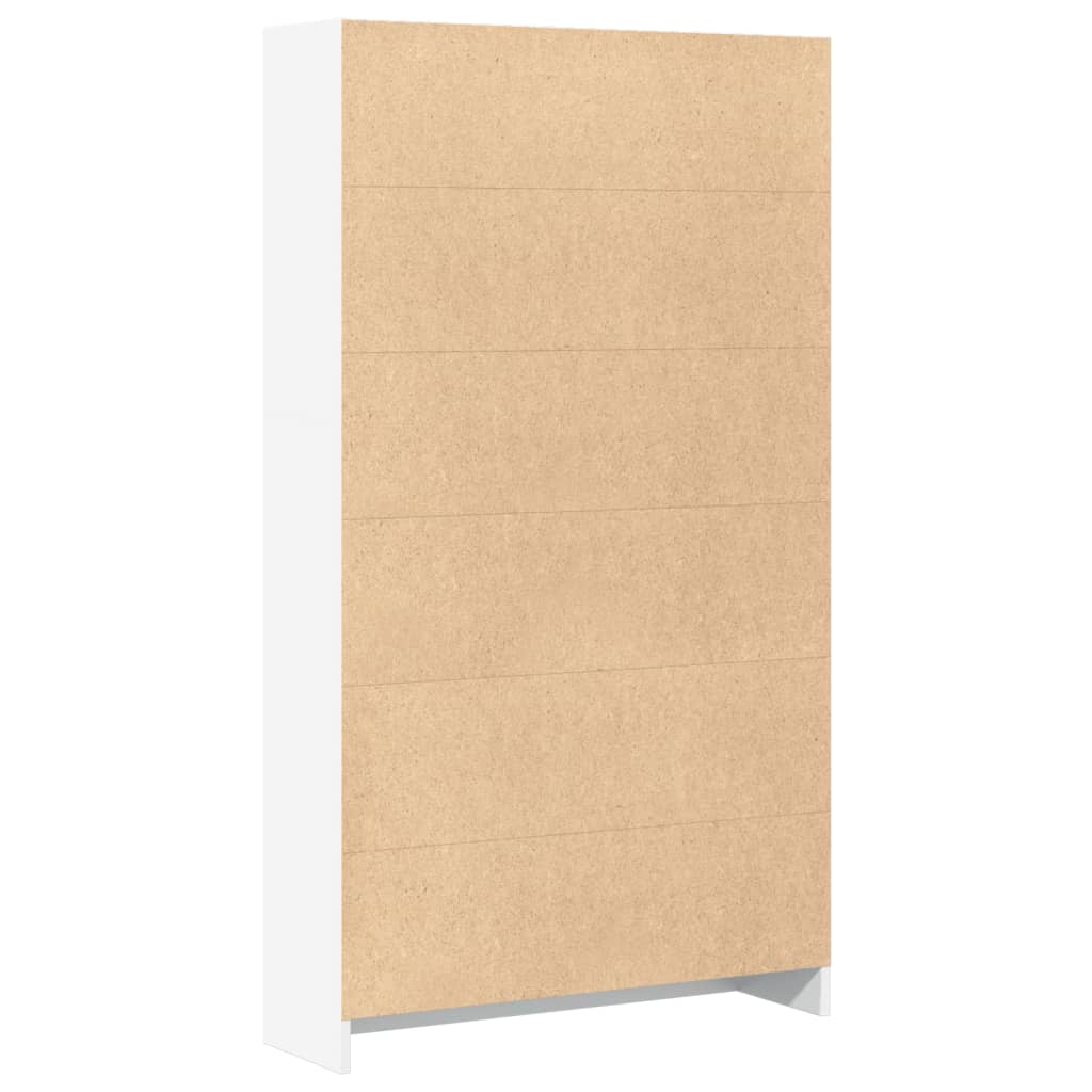 Bibliotecă, alb, 80x24x143 cm, lemn prelucrat