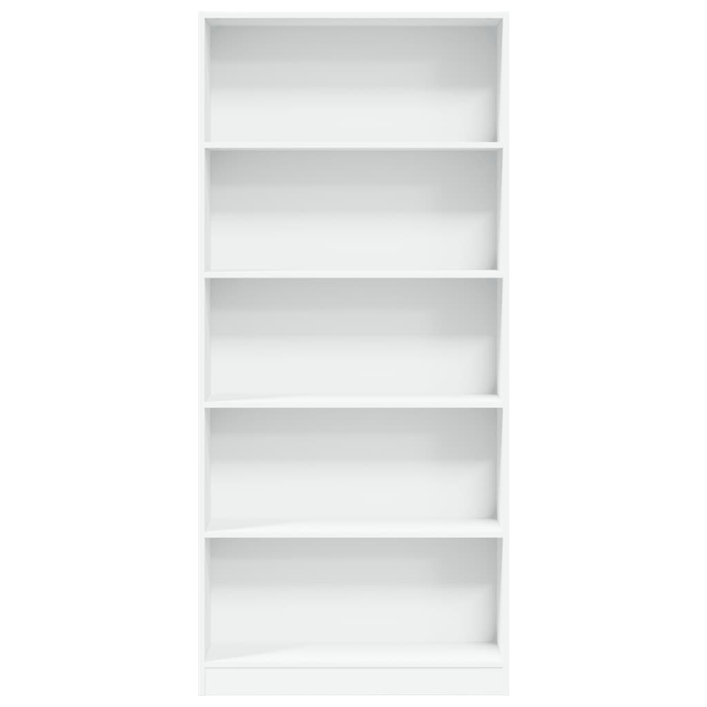 Bibliotecă, alb, 80x24x176 cm, lemn prelucrat