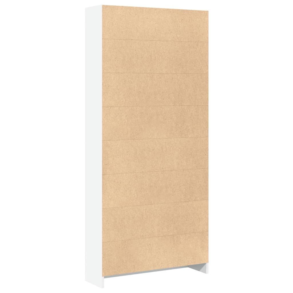 Bibliotecă, alb, 80x24x176 cm, lemn prelucrat