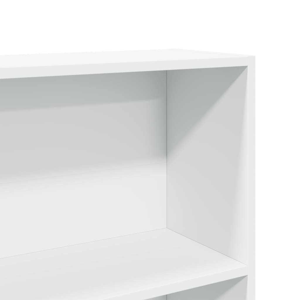 Bibliotecă, alb, 80x24x176 cm, lemn prelucrat