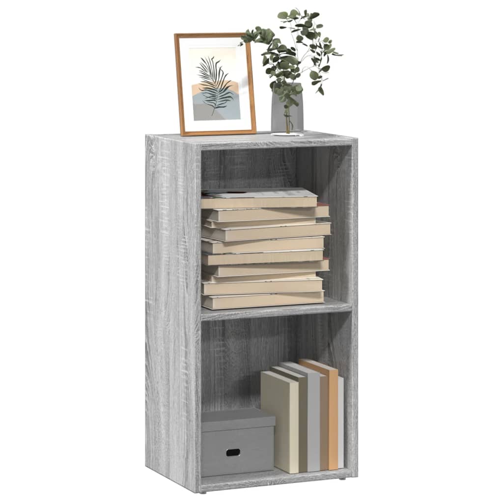 Bibliotecă, gri sonoma, 40x30x77 cm, lemn prelucrat