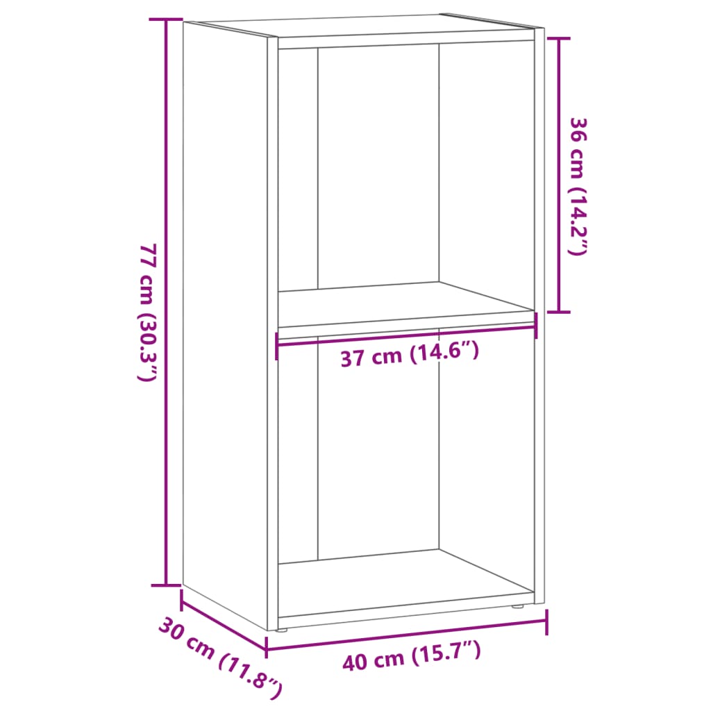 Bibliotecă, lemn vechi, 40x30x77 cm, lemn prelucrat