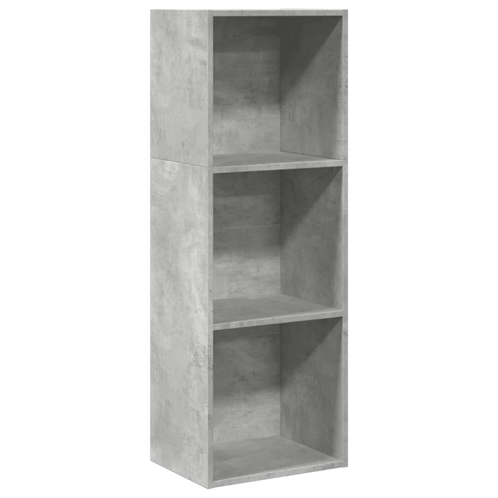 Bibliotecă, gri beton, 40x30x114 cm, lemn prelucrat
