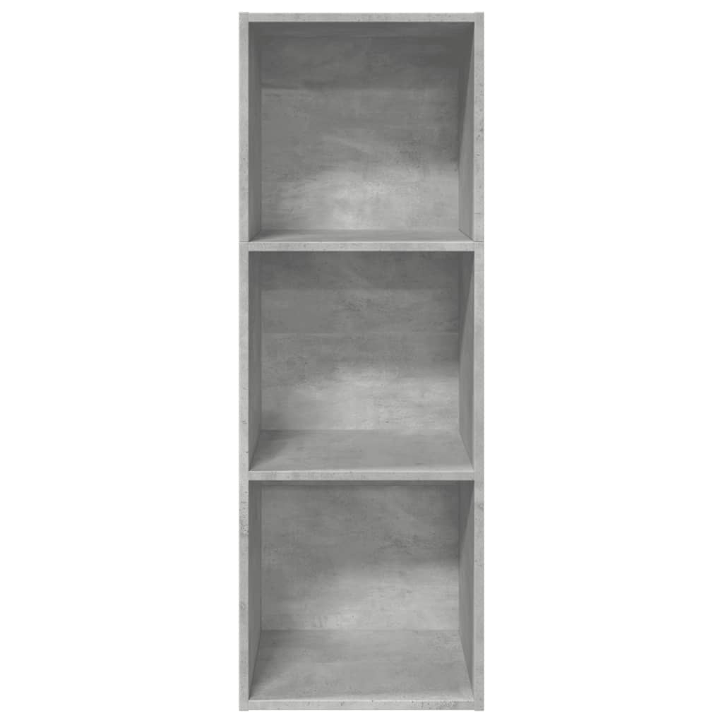 Bibliotecă, gri beton, 40x30x114 cm, lemn prelucrat