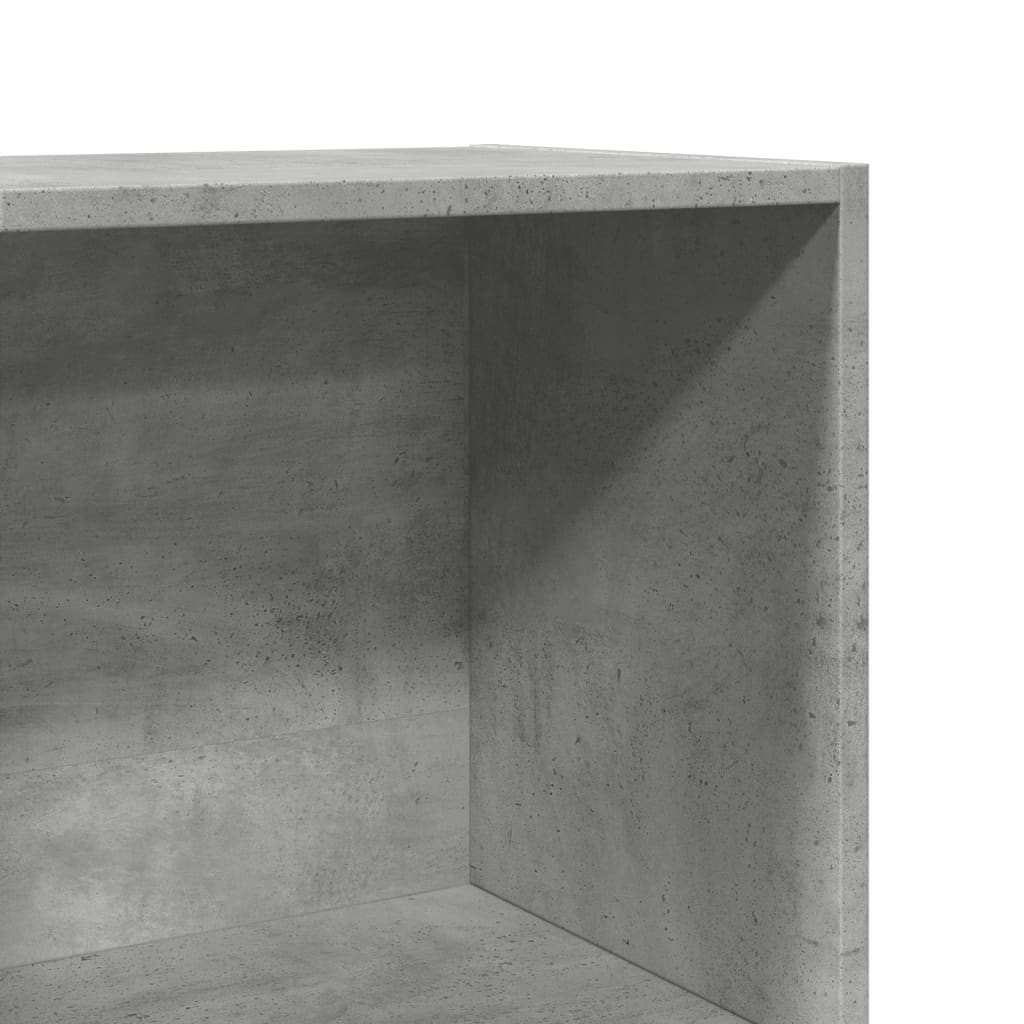 Bibliotecă, gri beton, 40x30x114 cm, lemn prelucrat