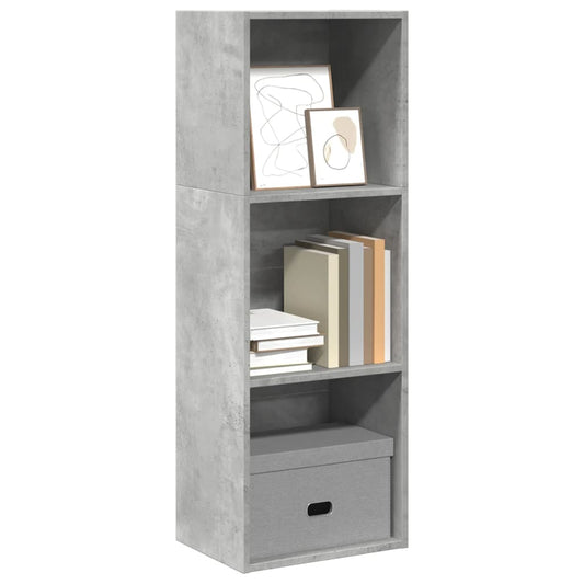 Bibliotecă, gri beton, 40x30x114 cm, lemn prelucrat
