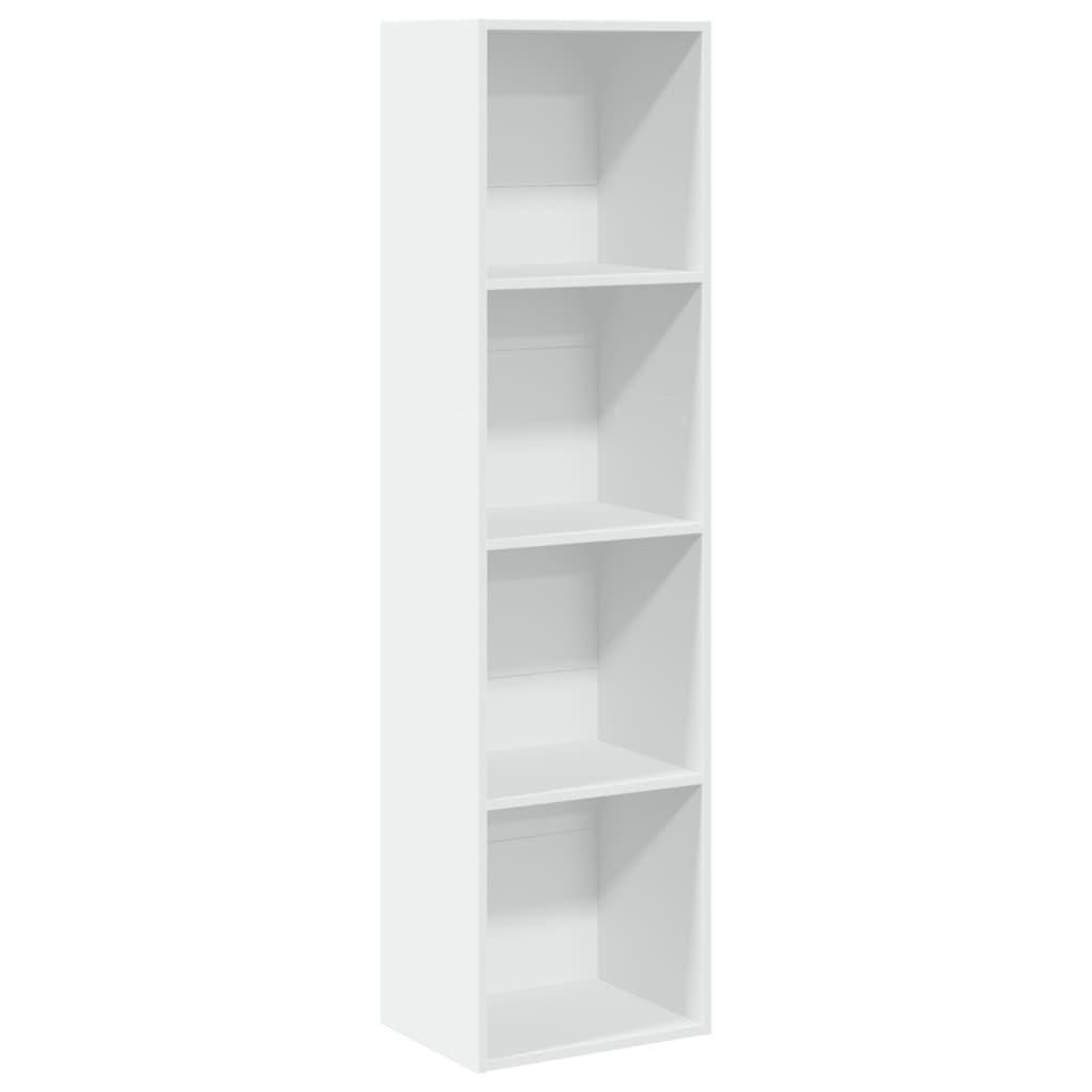 Bibliotecă, alb, 40x30x152 cm, lemn prelucrat