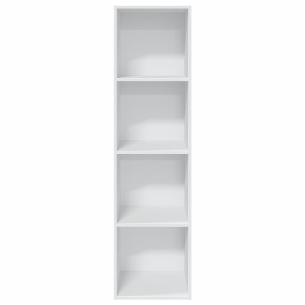 Bibliotecă, alb, 40x30x152 cm, lemn prelucrat