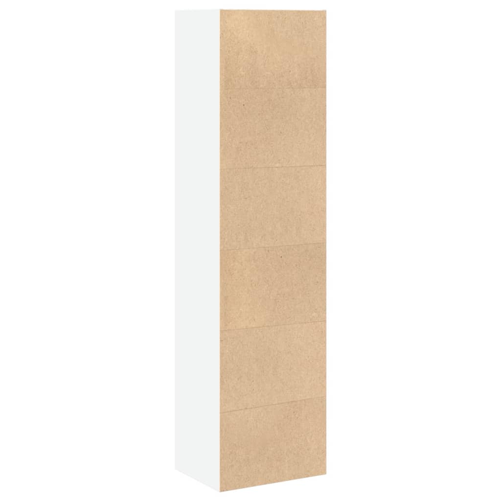 Bibliotecă, alb, 40x30x152 cm, lemn prelucrat
