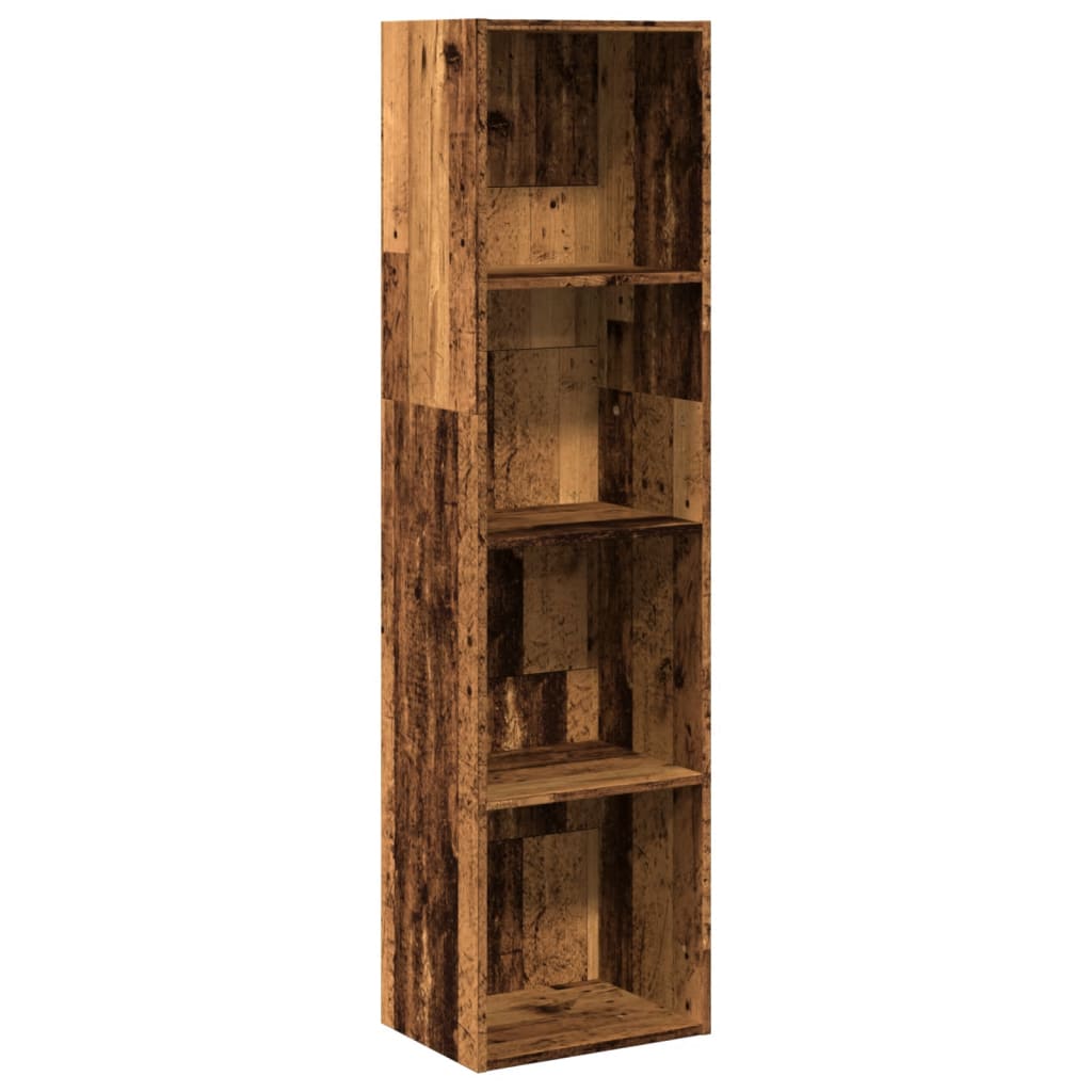 Bibliotecă, lemn vechi, 40x30x152 cm, lemn prelucrat