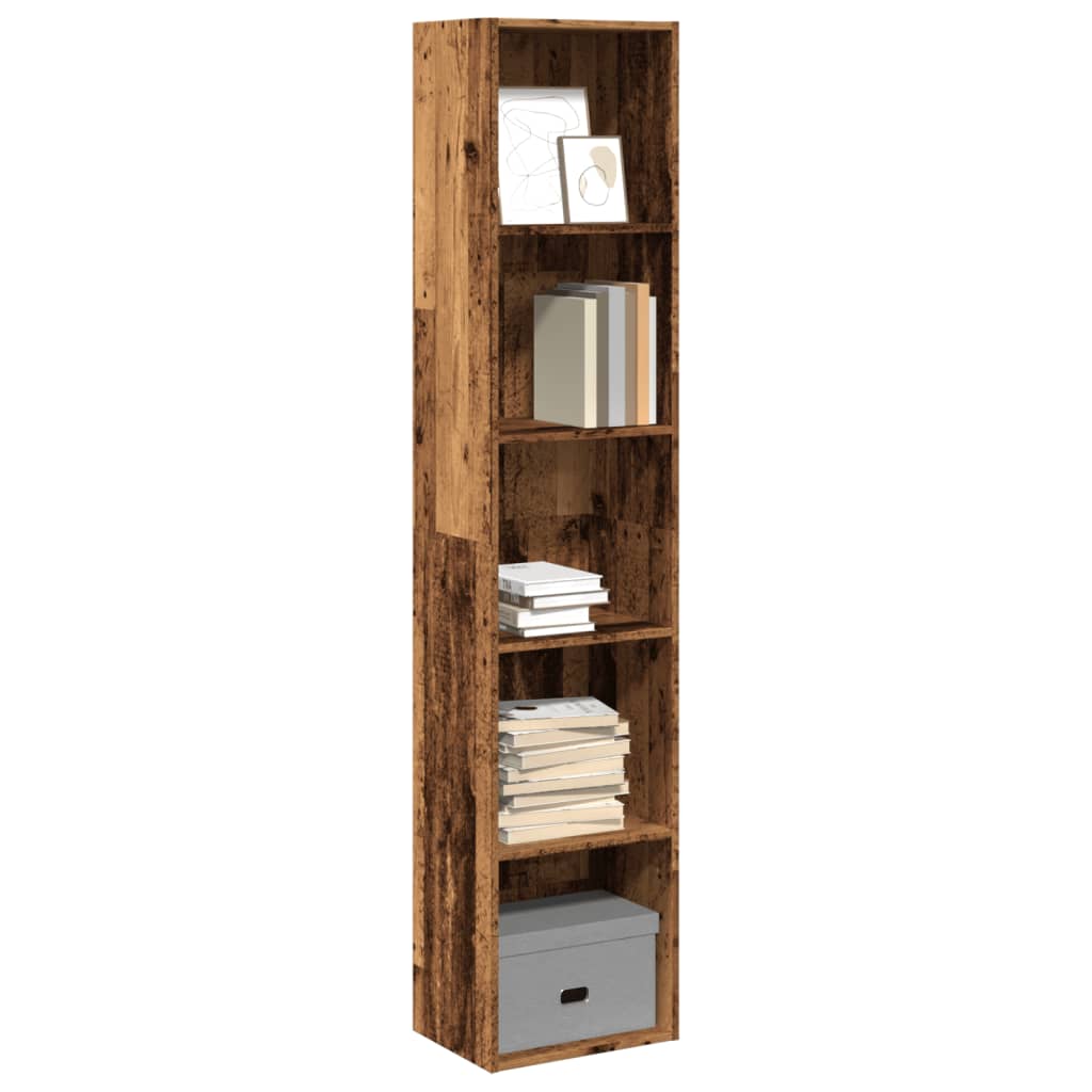 Bibliotecă, lemn vechi, 40x30x189 cm, lemn prelucrat