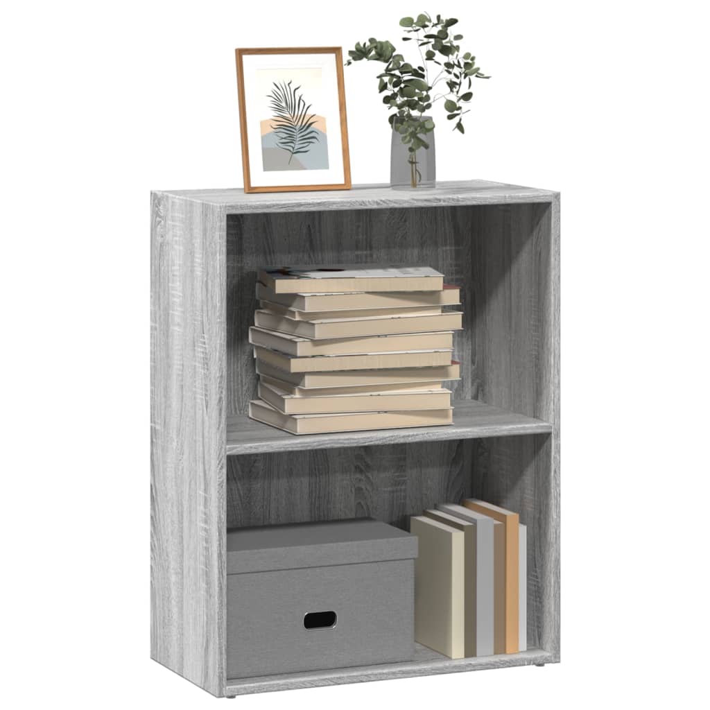 Bibliotecă, gri sonoma, 60x30x77 cm, lemn prelucrat