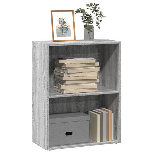 Bibliotecă, gri sonoma, 60x30x77 cm, lemn prelucrat