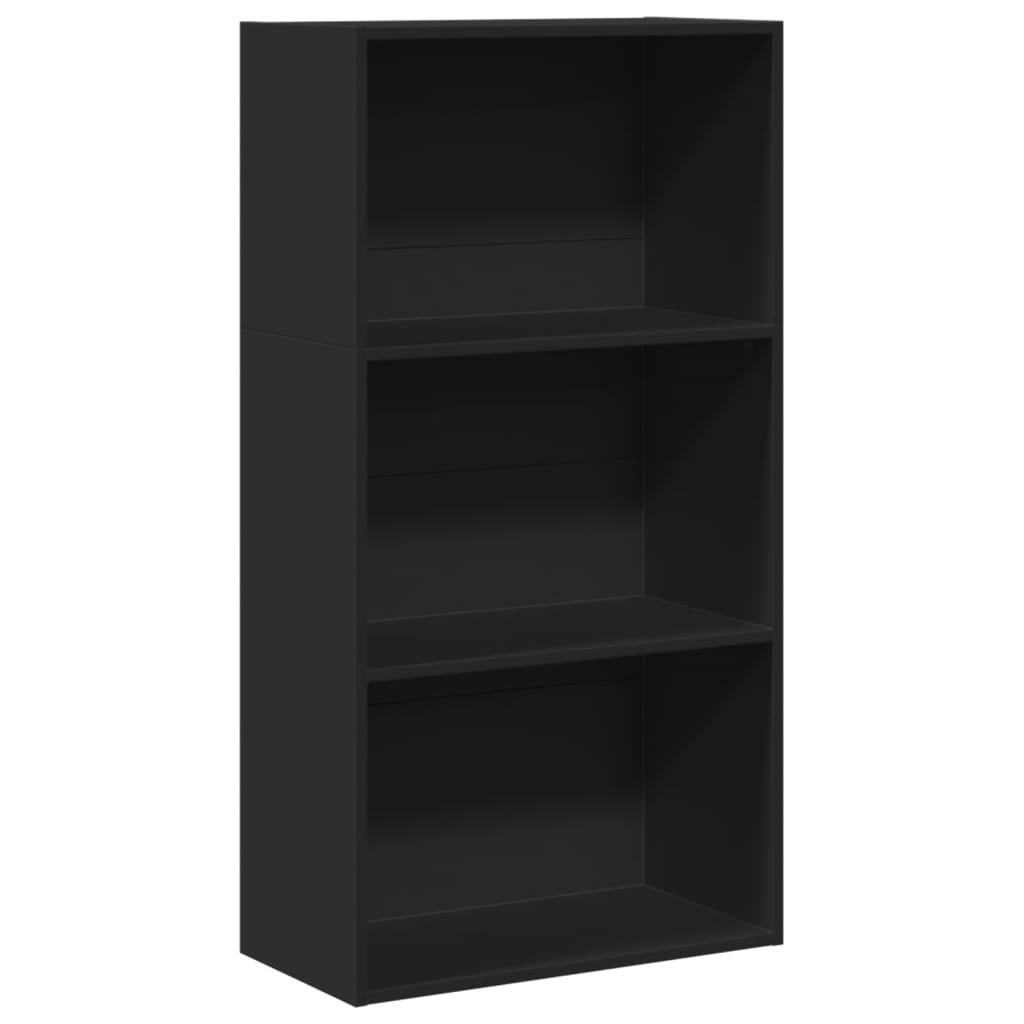 Bibliotecă, negru, 60x30x114 cm, lemn prelucrat