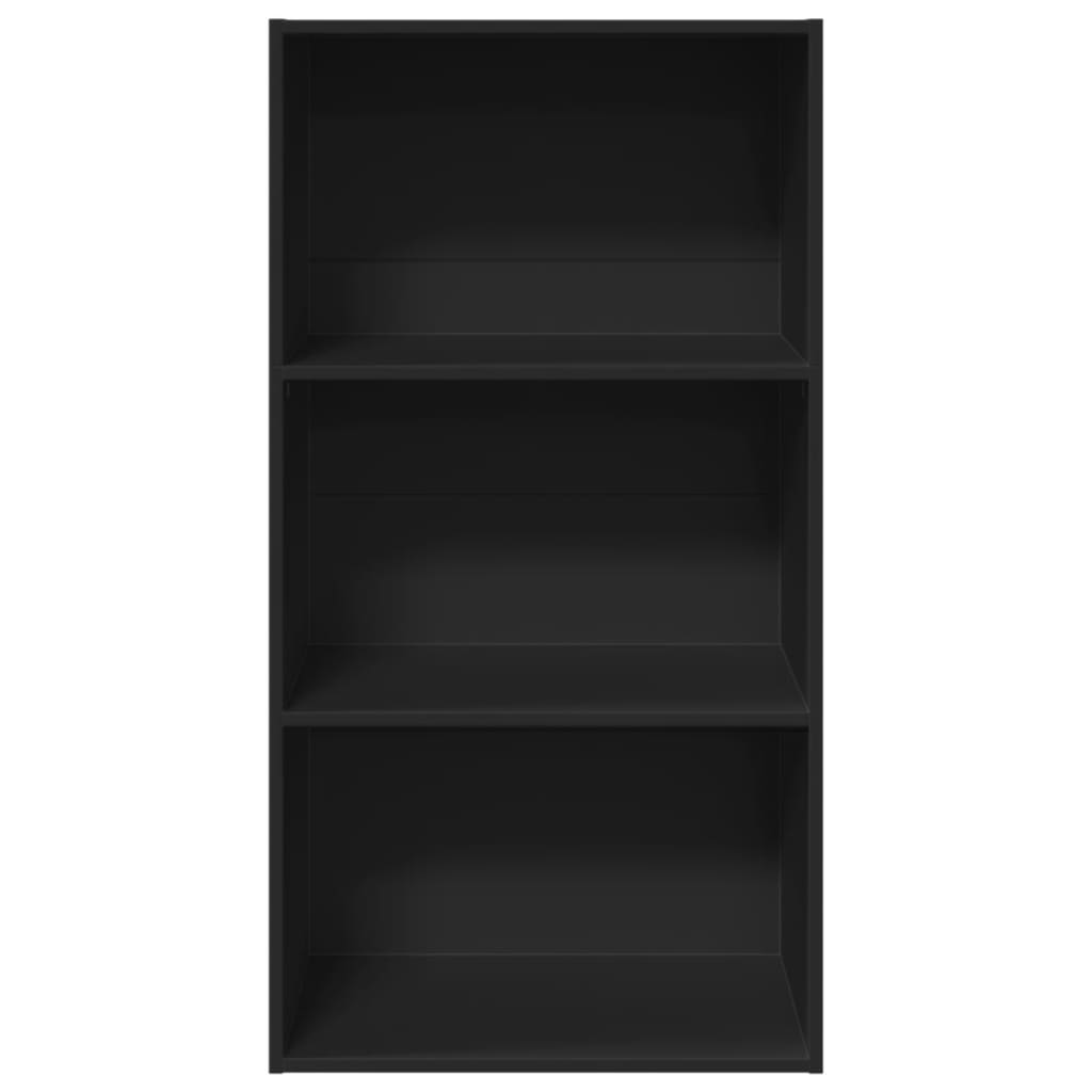 Bibliotecă, negru, 60x30x114 cm, lemn prelucrat