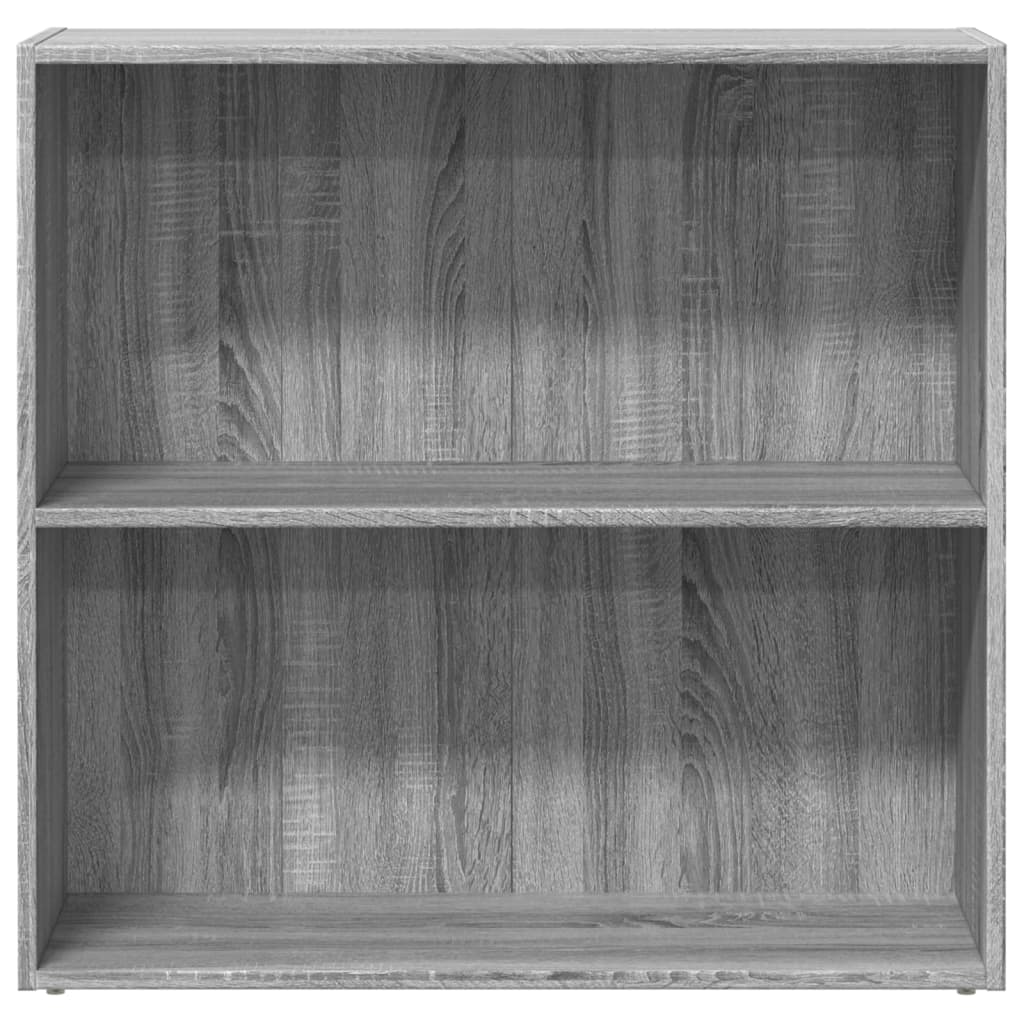 Bibliotecă, gri sonoma, 80x30x77 cm, lemn prelucrat