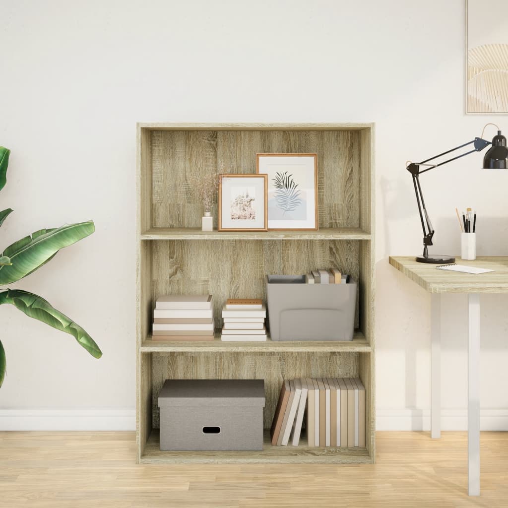Bibliotecă, stejar sonoma, 80x30x114 cm, lemn prelucrat
