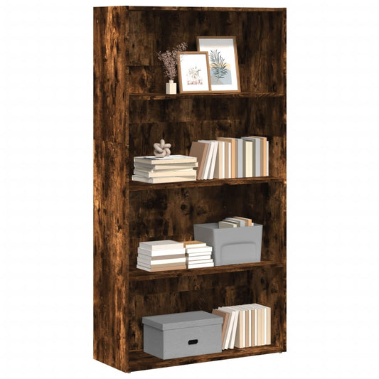 Bibliotecă, stejar fumuriu, 80x30x152 cm, lemn prelucrat