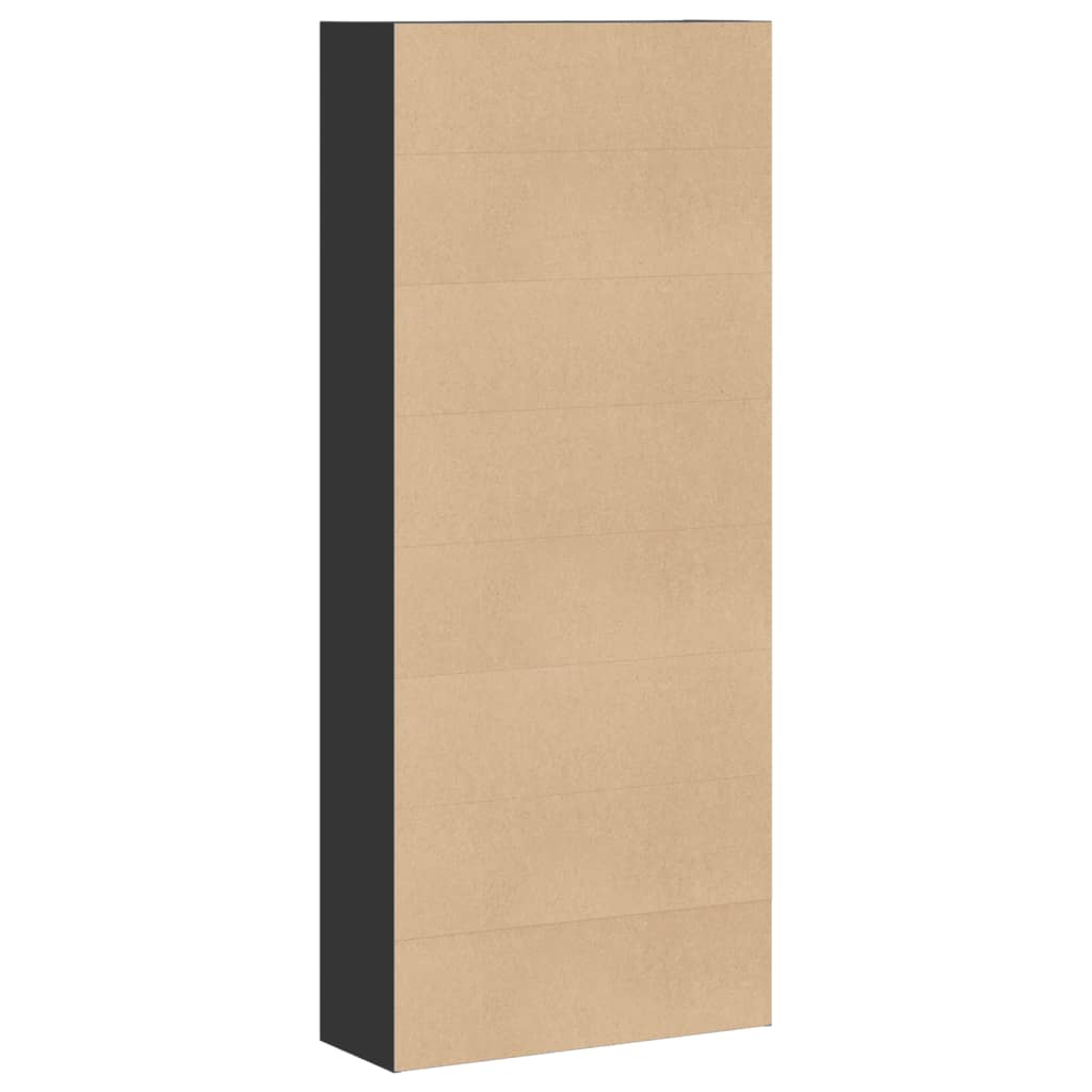 Bibliotecă, negru, 80x30x189 cm, lemn prelucrat