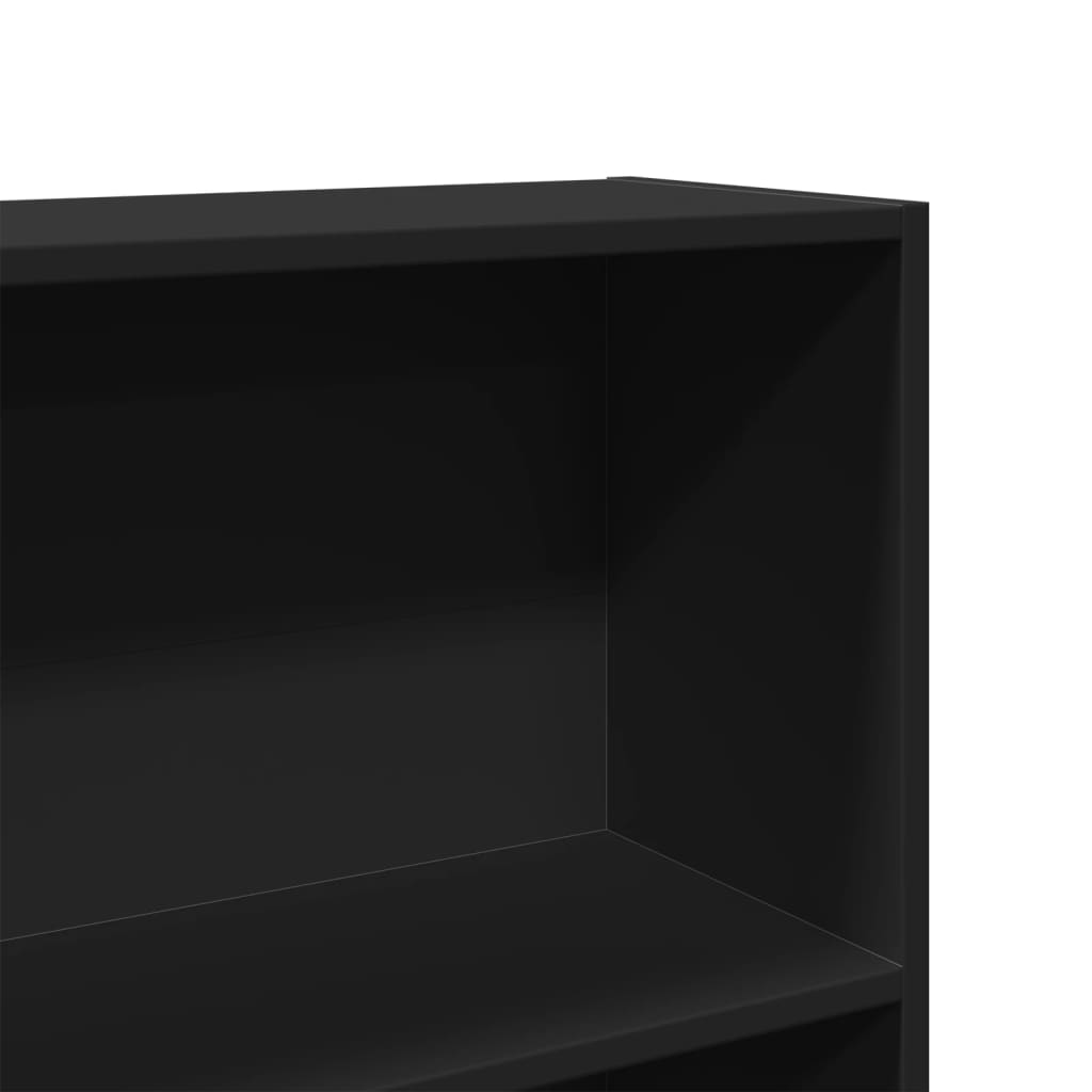Bibliotecă, negru, 80x30x189 cm, lemn prelucrat