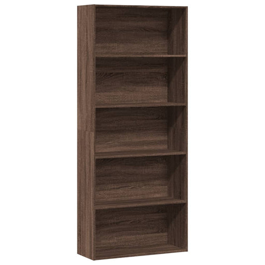 Bibliotecă, stejar maro, 80x30x189 cm, lemn prelucrat