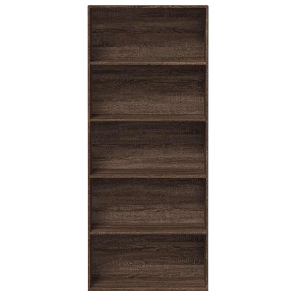 Bibliotecă, stejar maro, 80x30x189 cm, lemn prelucrat