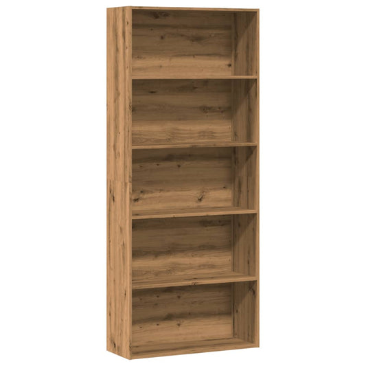 Bibliotecă, stejar artizanal, 80x30x189 cm, lemn prelucrat