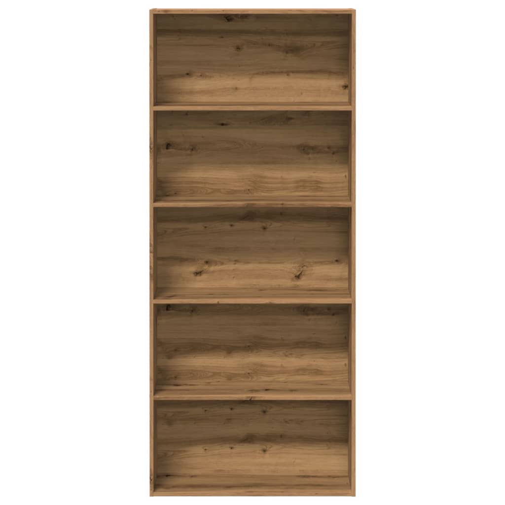 Bibliotecă, stejar artizanal, 80x30x189 cm, lemn prelucrat