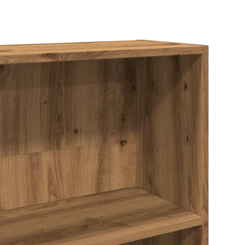 Bibliotecă, stejar artizanal, 80x30x189 cm, lemn prelucrat