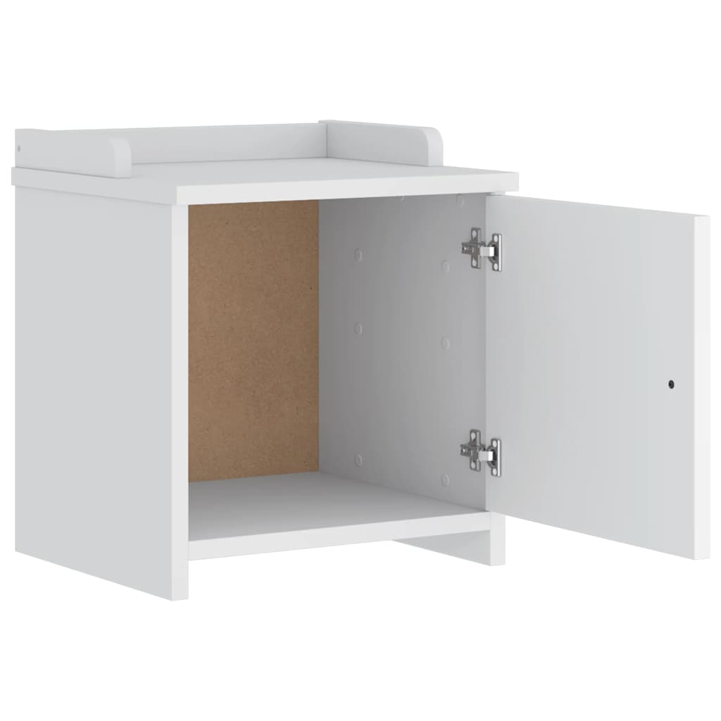 Bancă pentru hol „SANDNES” albă 45x40x50 cm, lemn masiv de pin