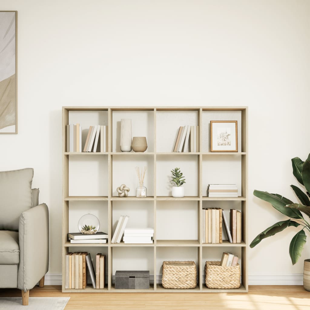 Bibliotecă, stejar Sonoma, 137,5x29x137,5 cm, lemn prelucrat