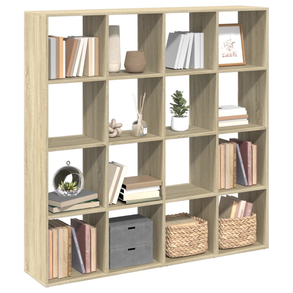 Bibliotecă, stejar Sonoma, 137,5x29x137,5 cm, lemn prelucrat